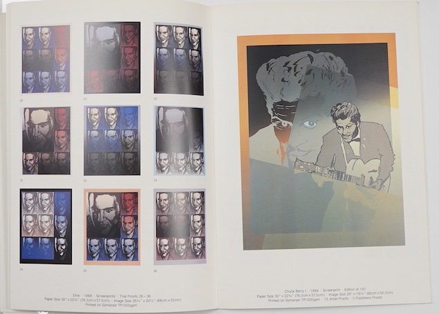 Rolling Stones interest; Ronnie Wood Prints, Series One, the catalogue for the exhibition of his artwork in 1988, signed and dated ‘89 to the first inside leaf, 29.5 x 21cm